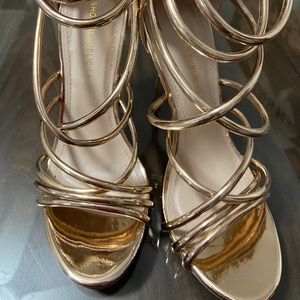 Rose Gold Strappy Heels